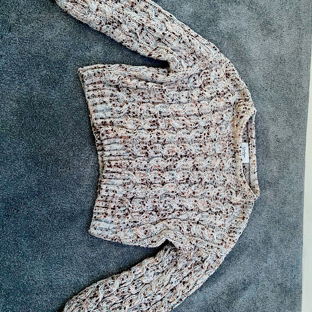 Cropped multi colored sweater